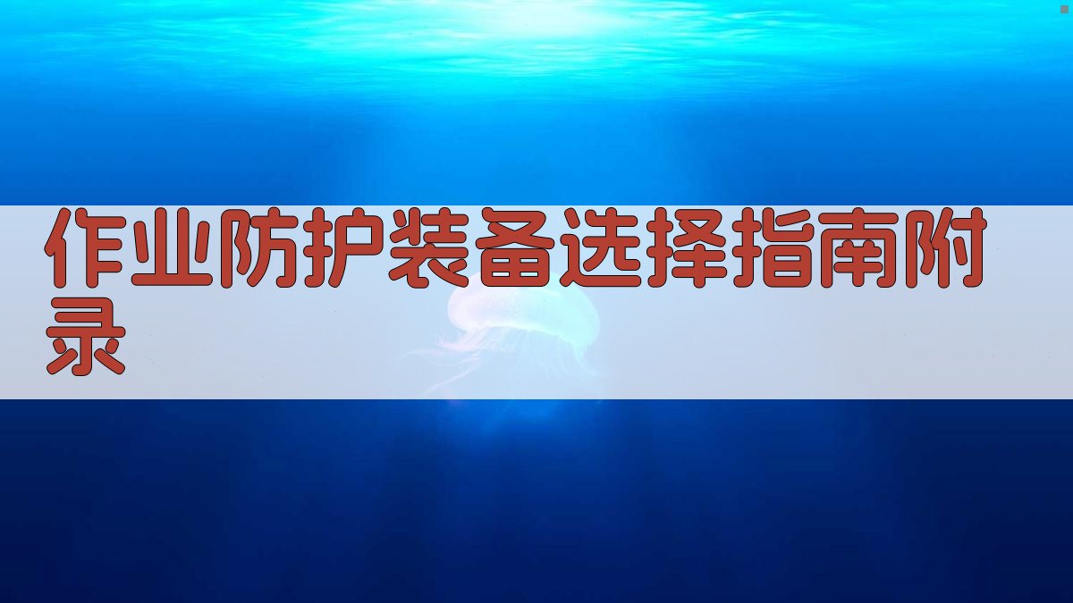 作业防护装备选择指南 · 附录 图5