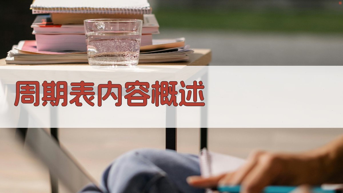 周期表内容概述 图1