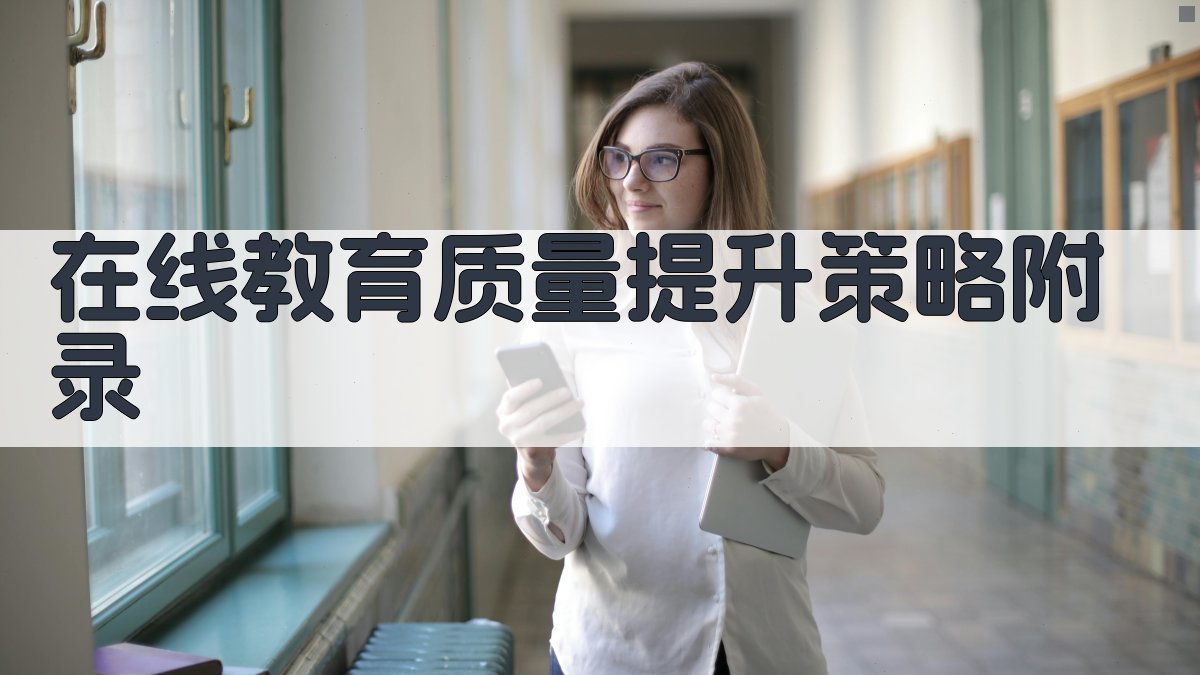 在线教育质量提升策略 · 附录 图3