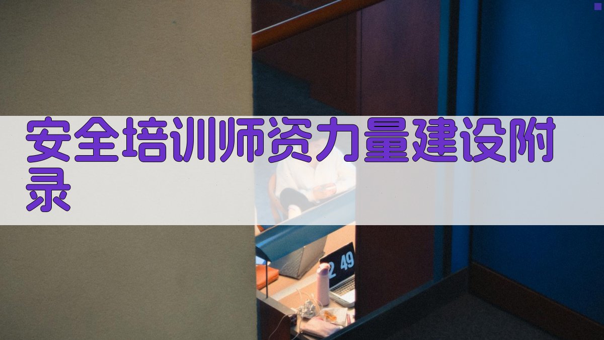 安全培训师资力量建设 · 附录 图3