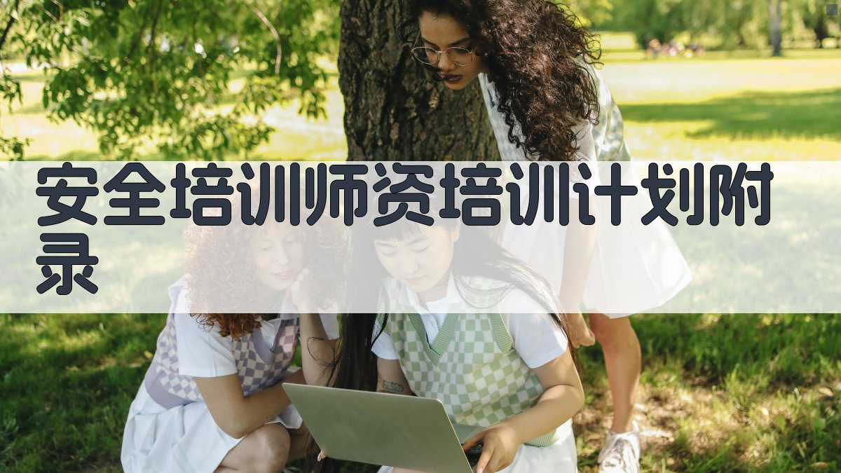 安全培训师资培训计划 · 附录 图4