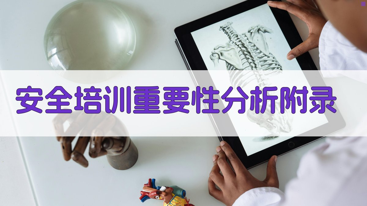 安全培训重要性分析 · 附录 图3
