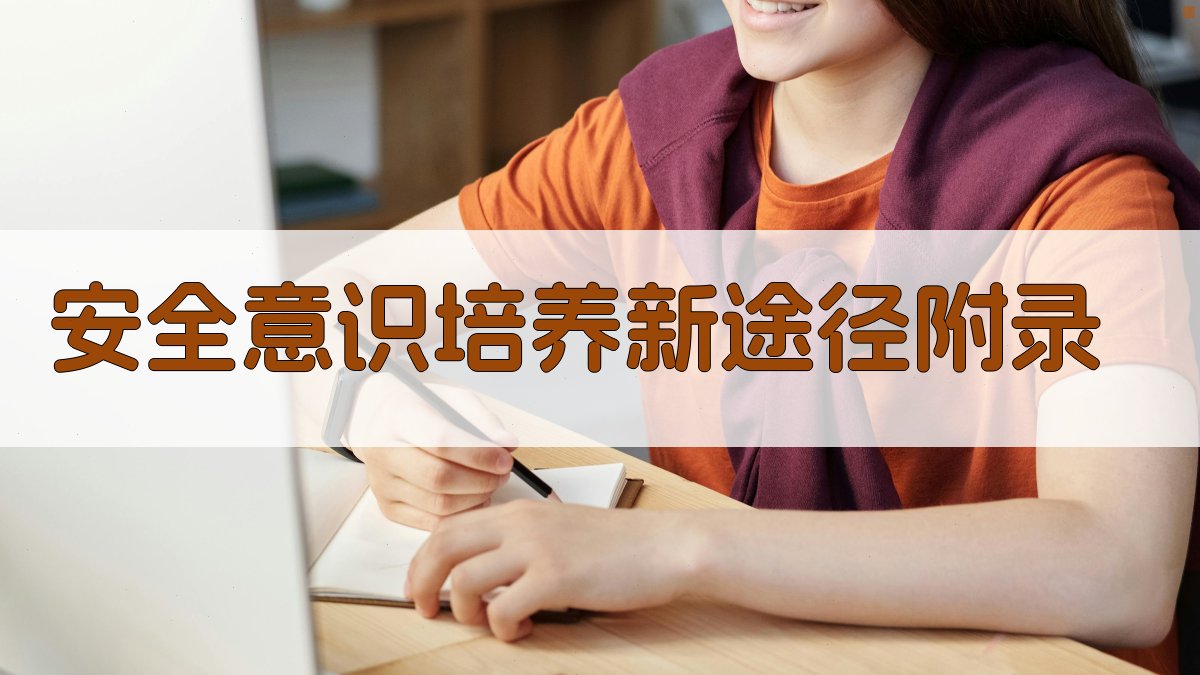 安全意识培养新途径 · 附录 图4