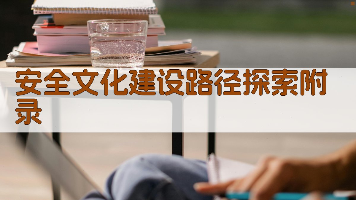 安全文化建设路径探索 · 附录 图3