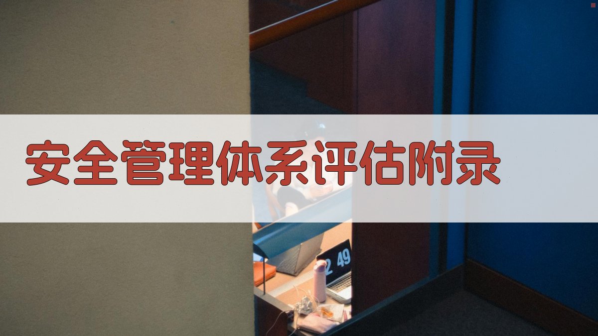 安全管理体系评估 · 附录 图4