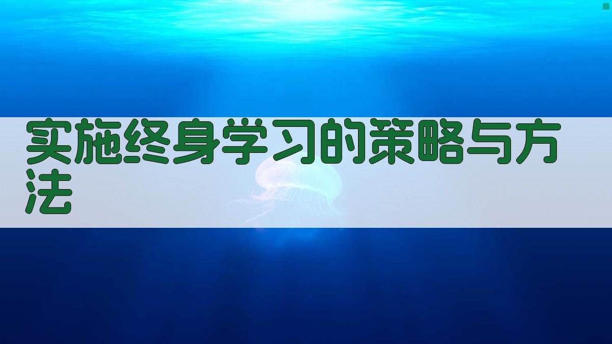 实施终身学习的策略与方法 图3