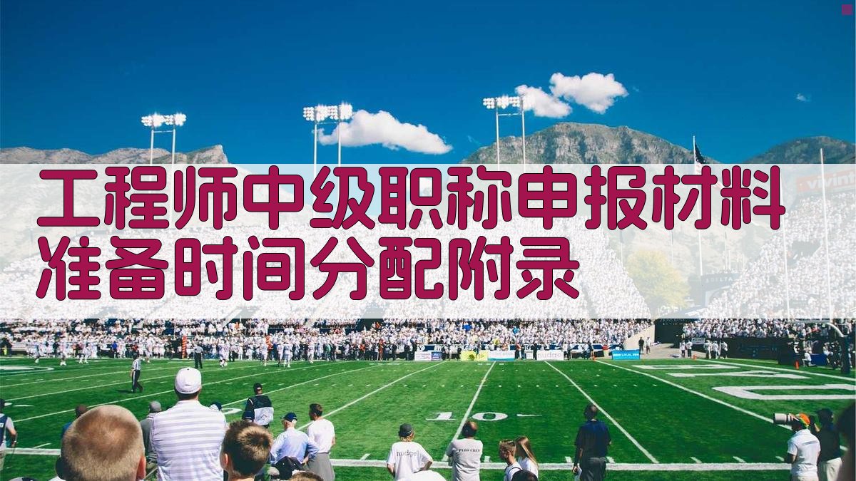 工程师中级职称申报材料准备时间分配 · 附录 图5