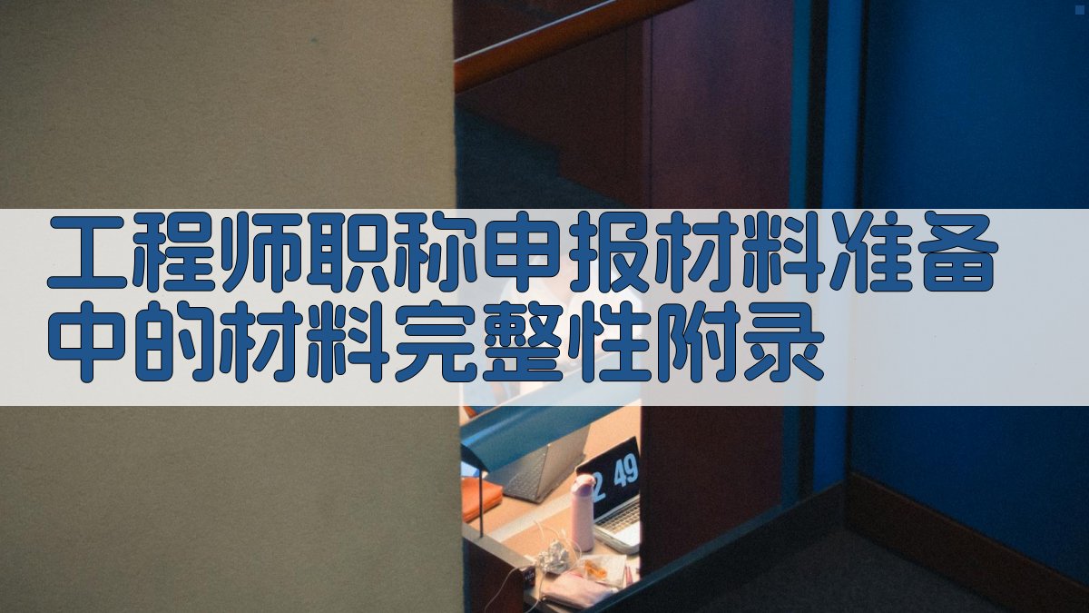 工程师职称申报材料准备中的材料完整性 · 附录 图4