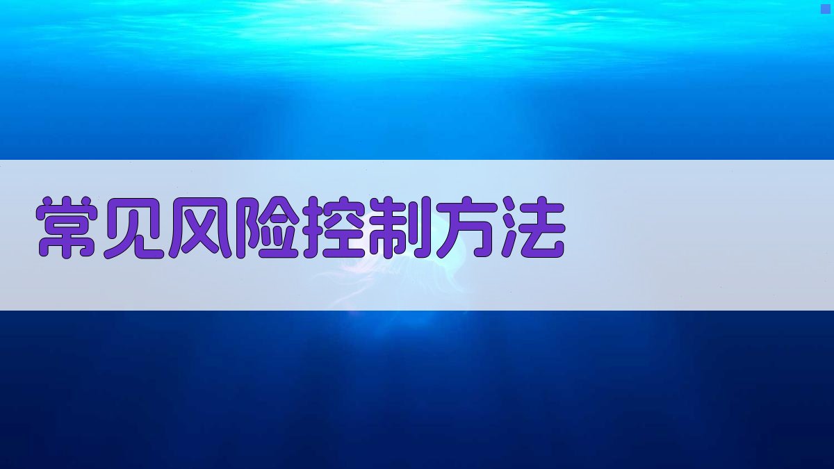 常见风险控制方法 图2
