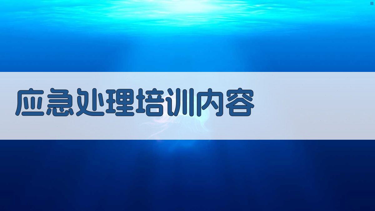 应急处理培训内容 图2