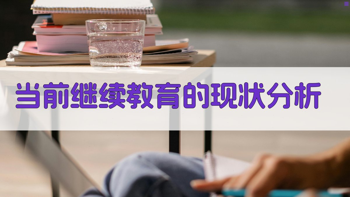 当前继续教育的现状分析 图1
