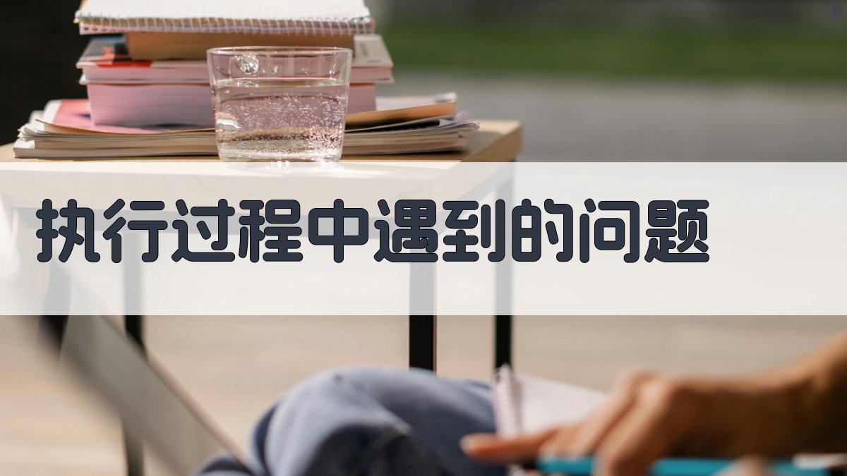 执行过程中遇到的问题 图2