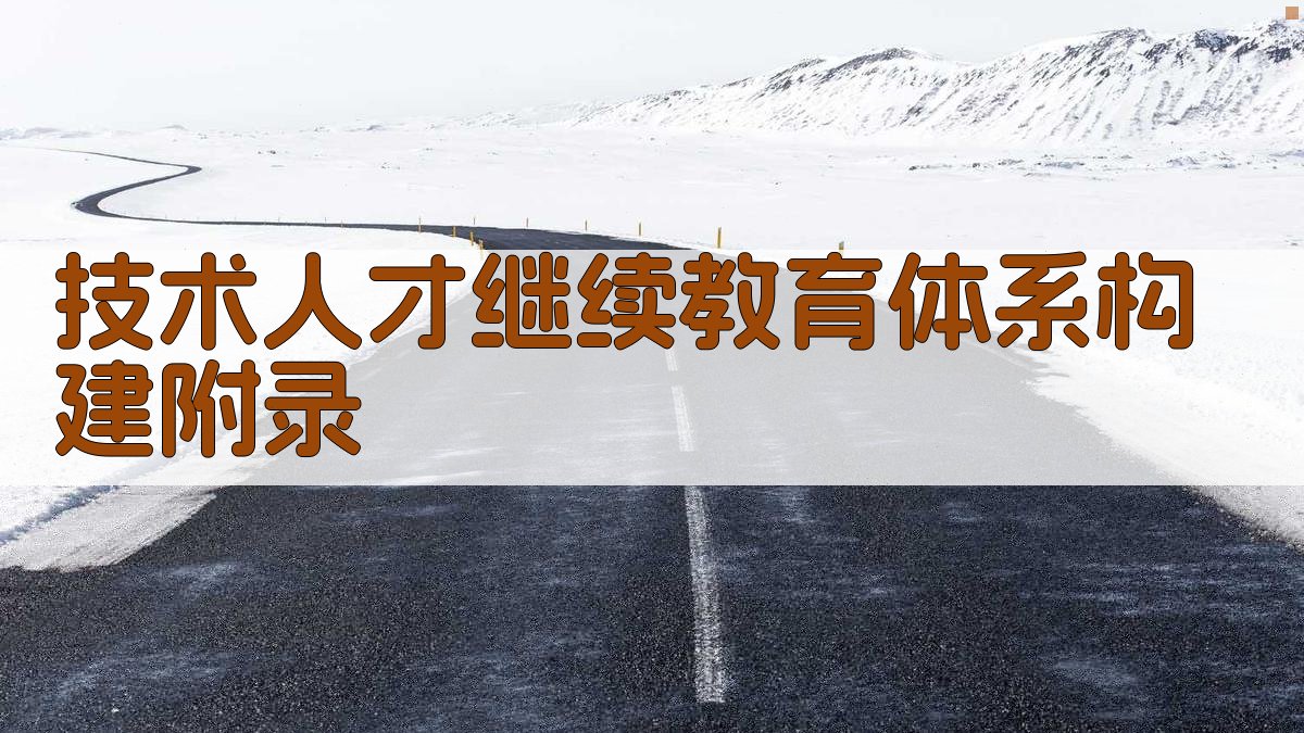 技术人才继续教育体系构建 · 附录 图3