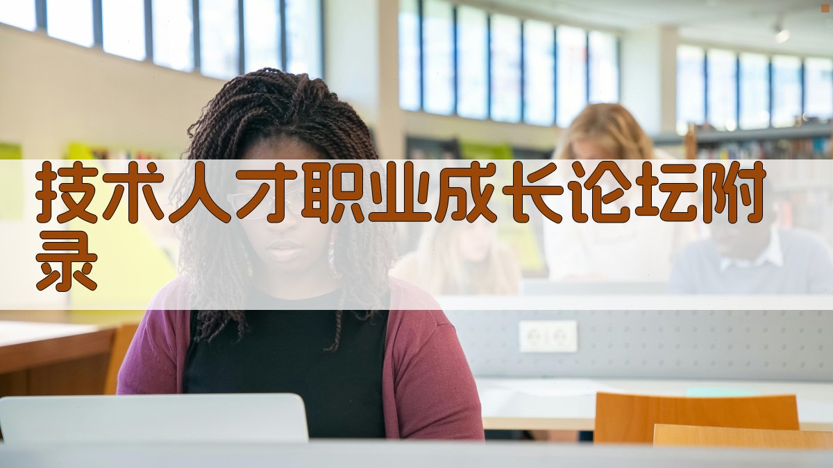 技术人才职业成长论坛 · 附录 图4