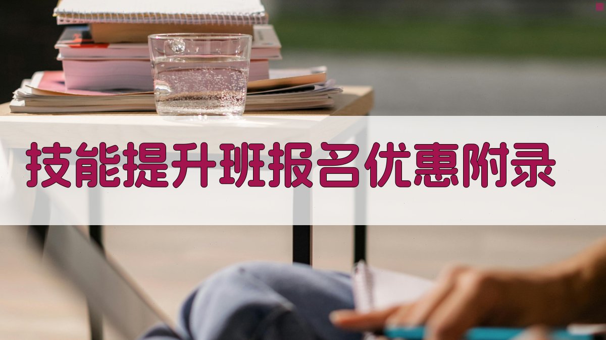 技能提升班报名优惠 · 附录 图3