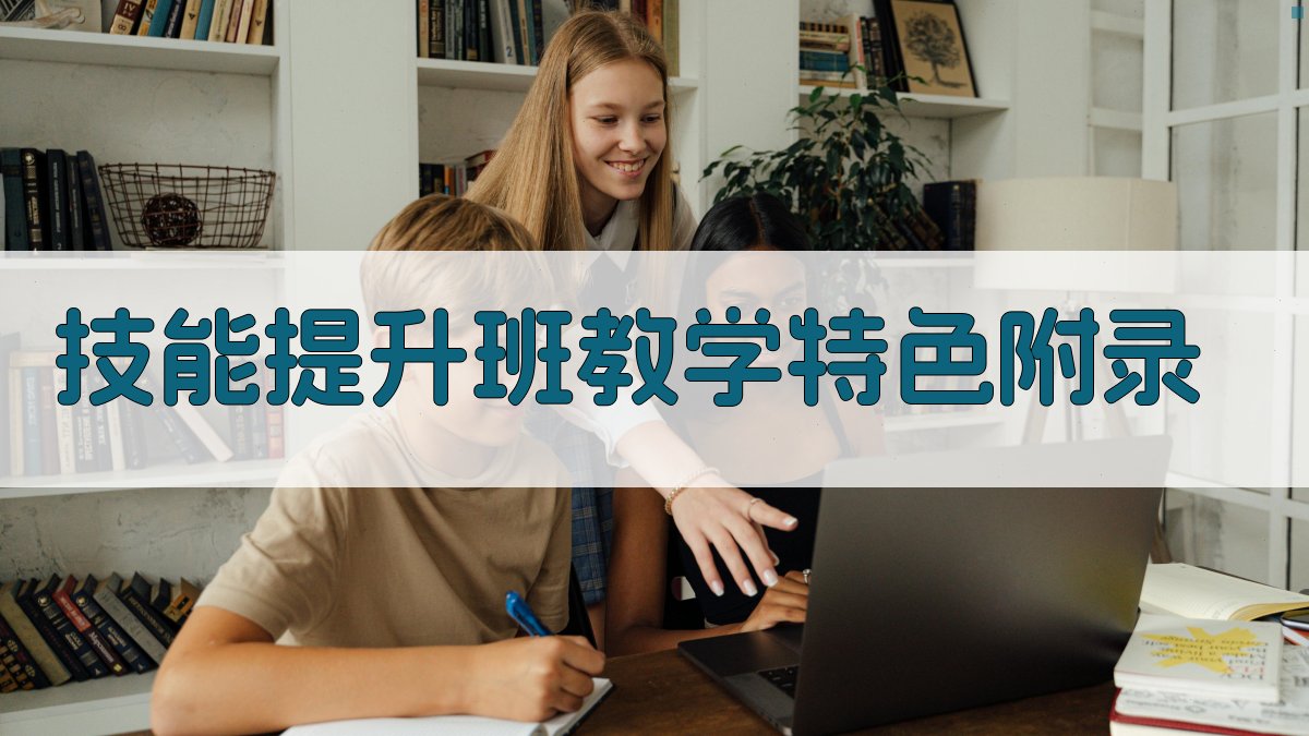 技能提升班教学特色 · 附录 图2