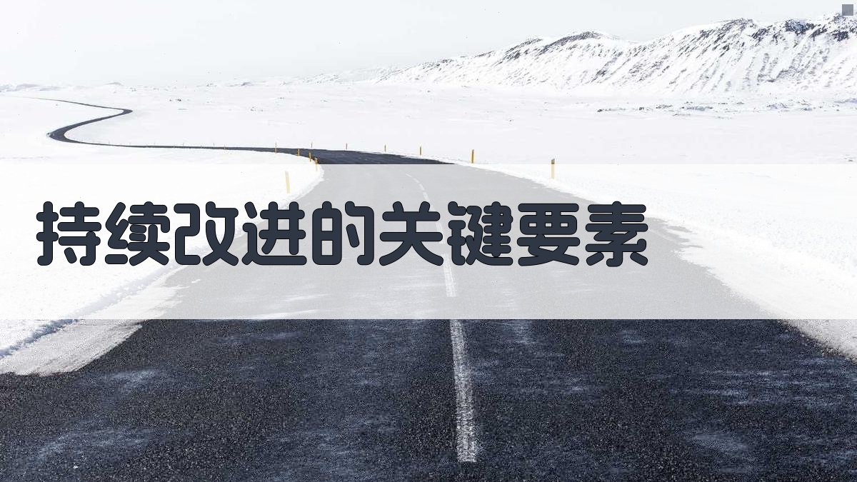 持续改进的关键要素 图1