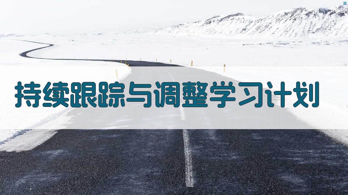 持续跟踪与调整学习计划 图3