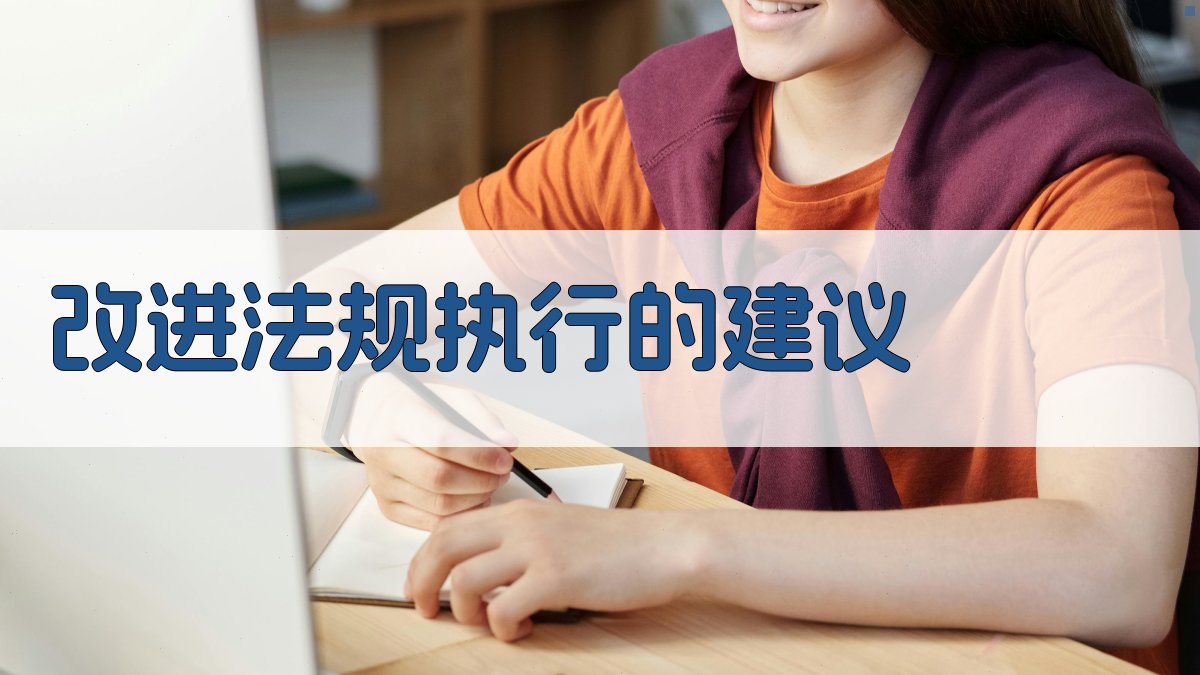 改进法规执行的建议 图1