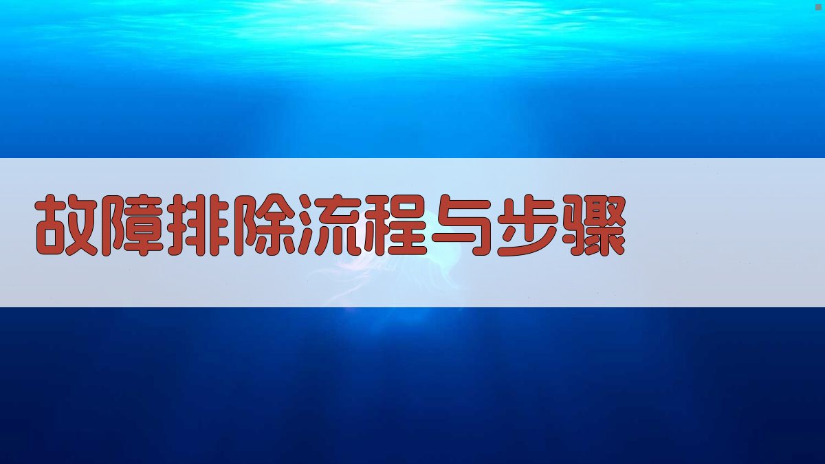 故障排除流程与步骤 图2