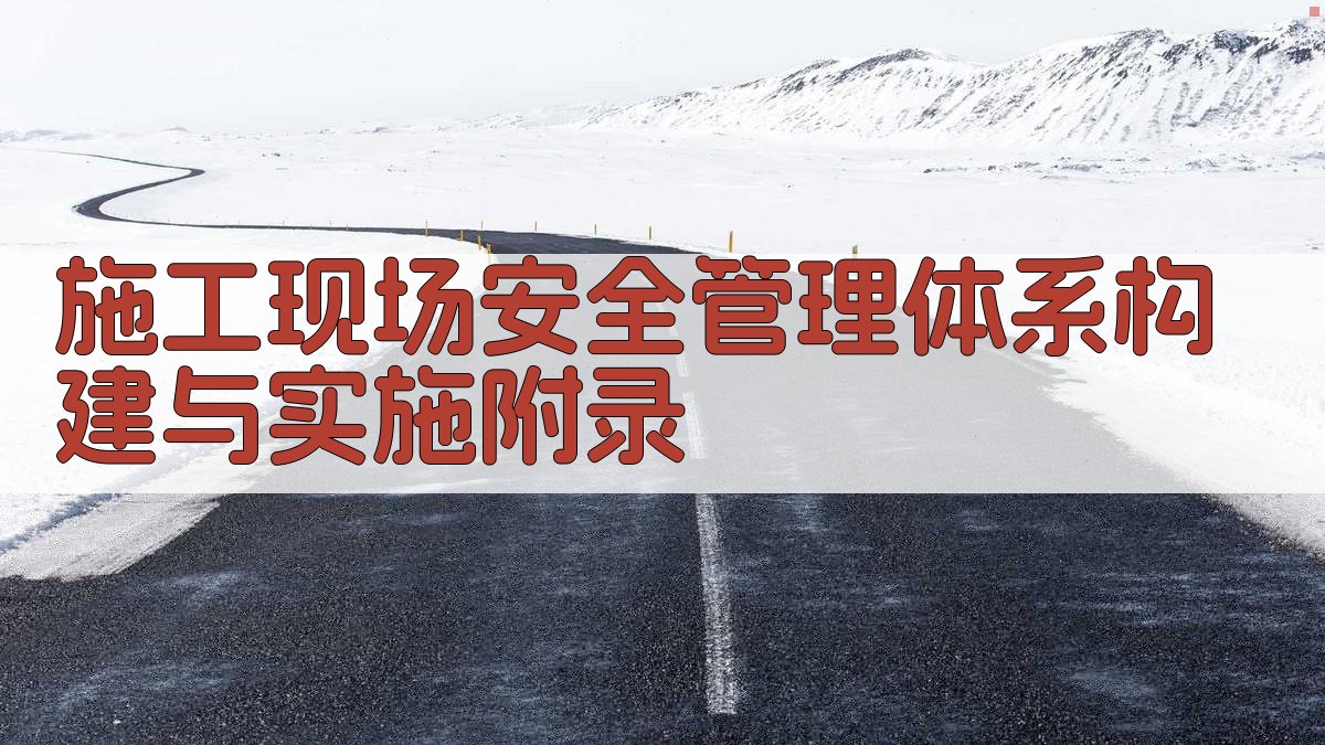 施工现场安全管理体系构建与实施 · 附录 图5