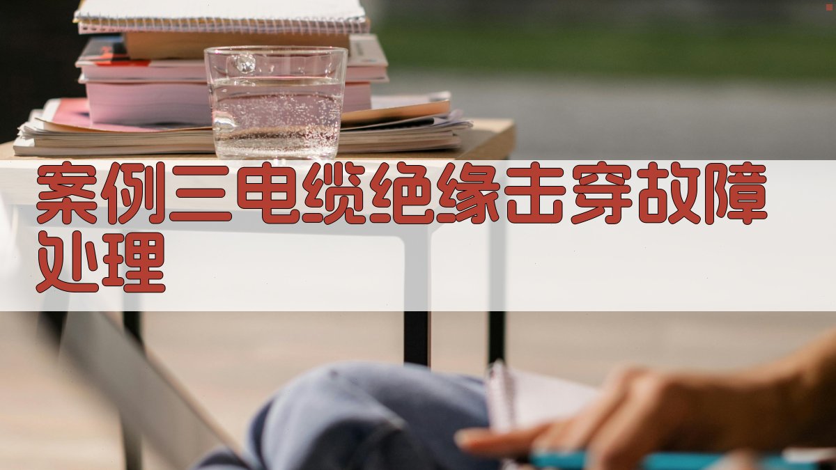 案例三电缆绝缘击穿故障处理 图2