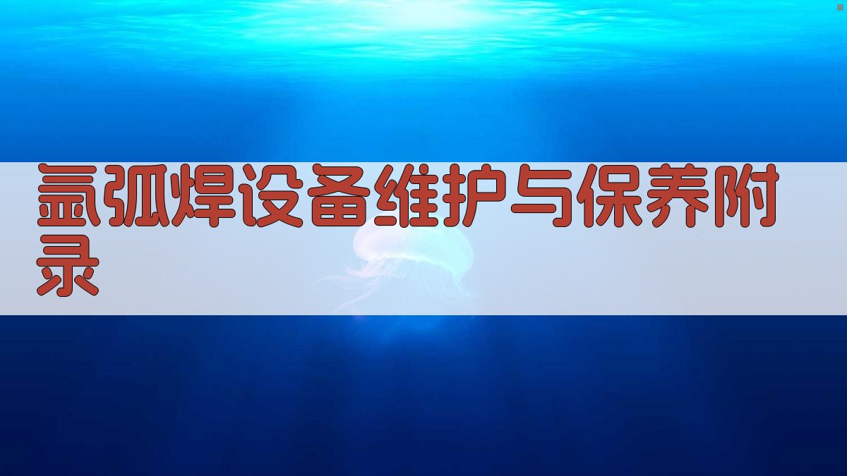 氩弧焊设备维护与保养 · 附录 图5