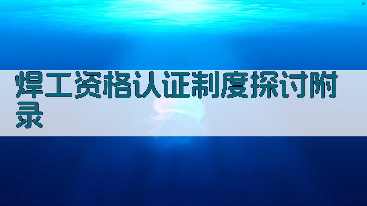 焊工资格认证制度探讨 · 附录 图3