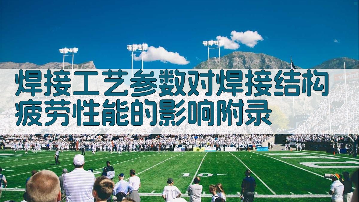 焊接工艺参数对焊接结构疲劳性能的影响 · 附录 图4