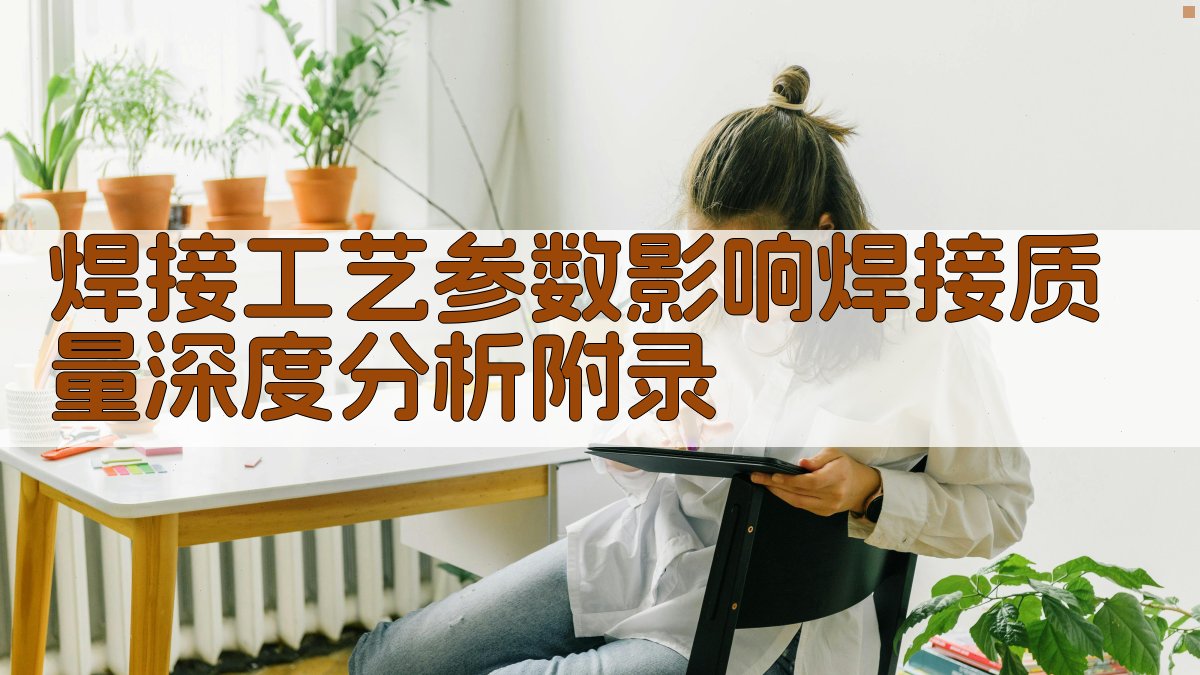 焊接工艺参数影响焊接质量深度分析 · 附录 图1