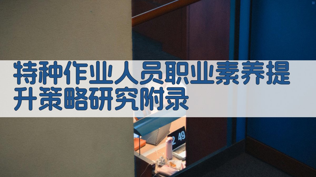 特种作业人员职业素养提升策略研究 · 附录 图3