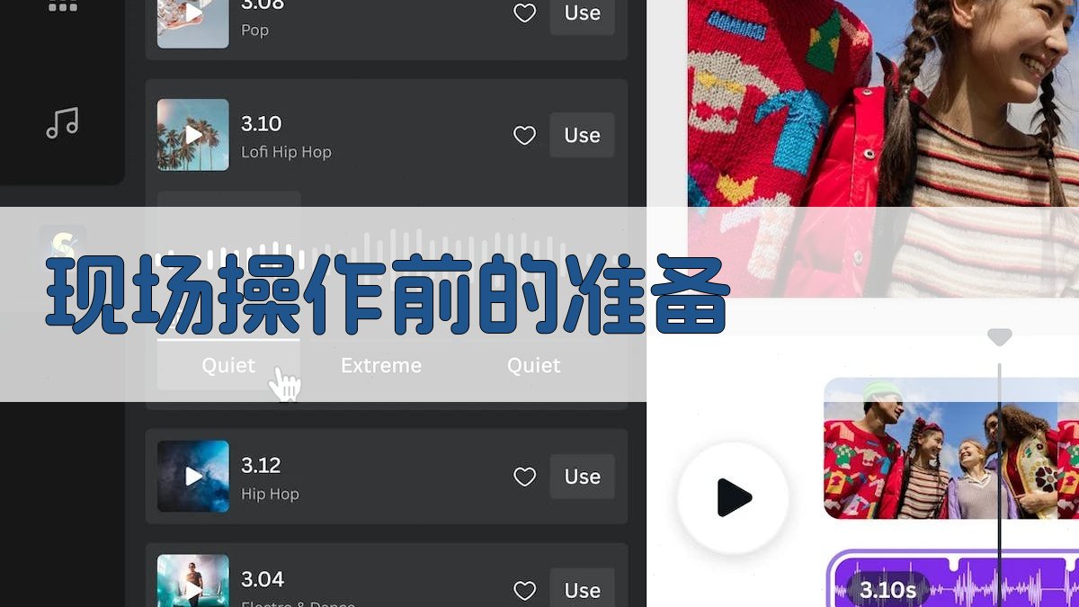 现场操作前的准备 图1