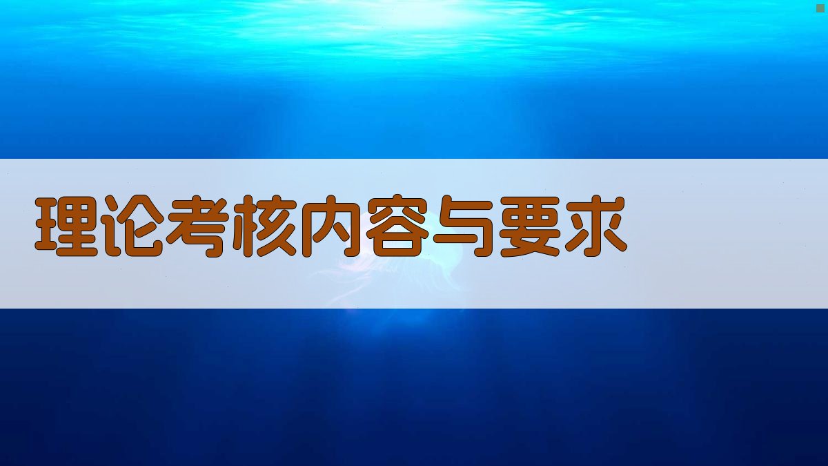 理论考核内容与要求 图2