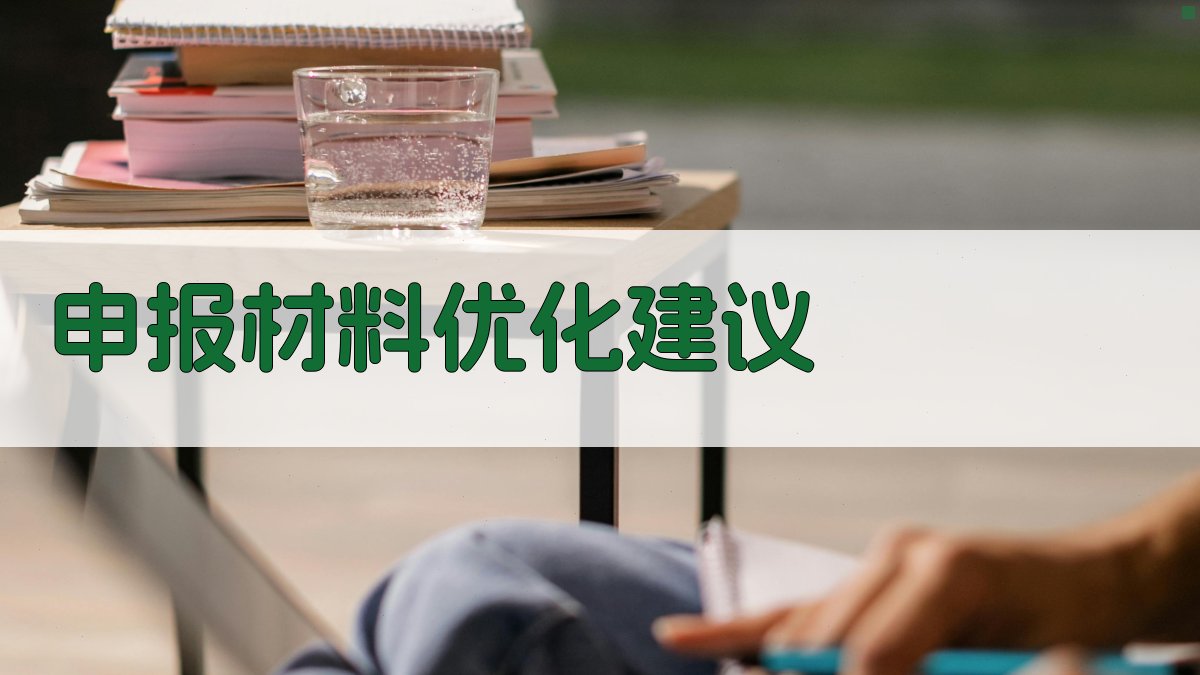 申报材料优化建议 图1