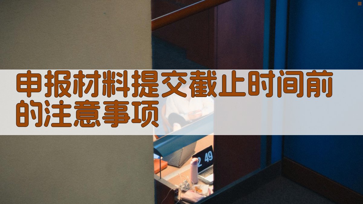 申报材料提交截止时间前的注意事项 图4