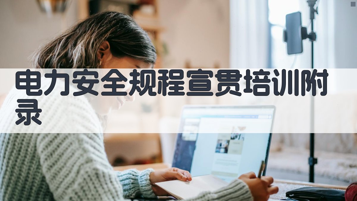 电力安全规程宣贯培训 · 附录 图4