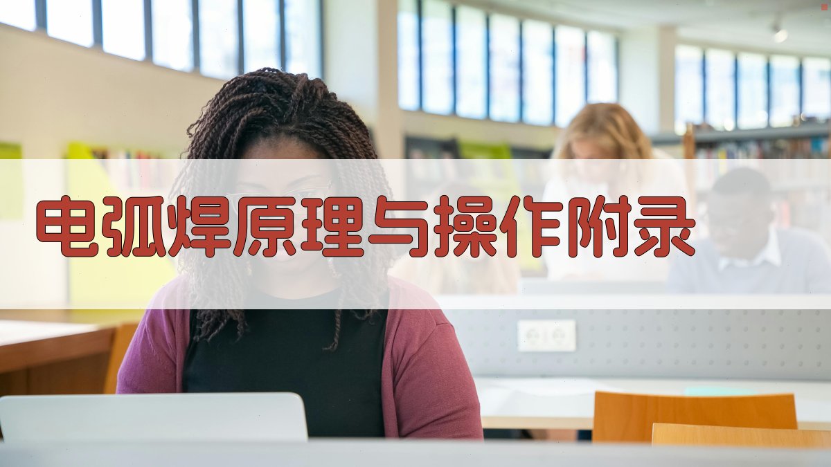 电弧焊原理与操作 · 附录 图3