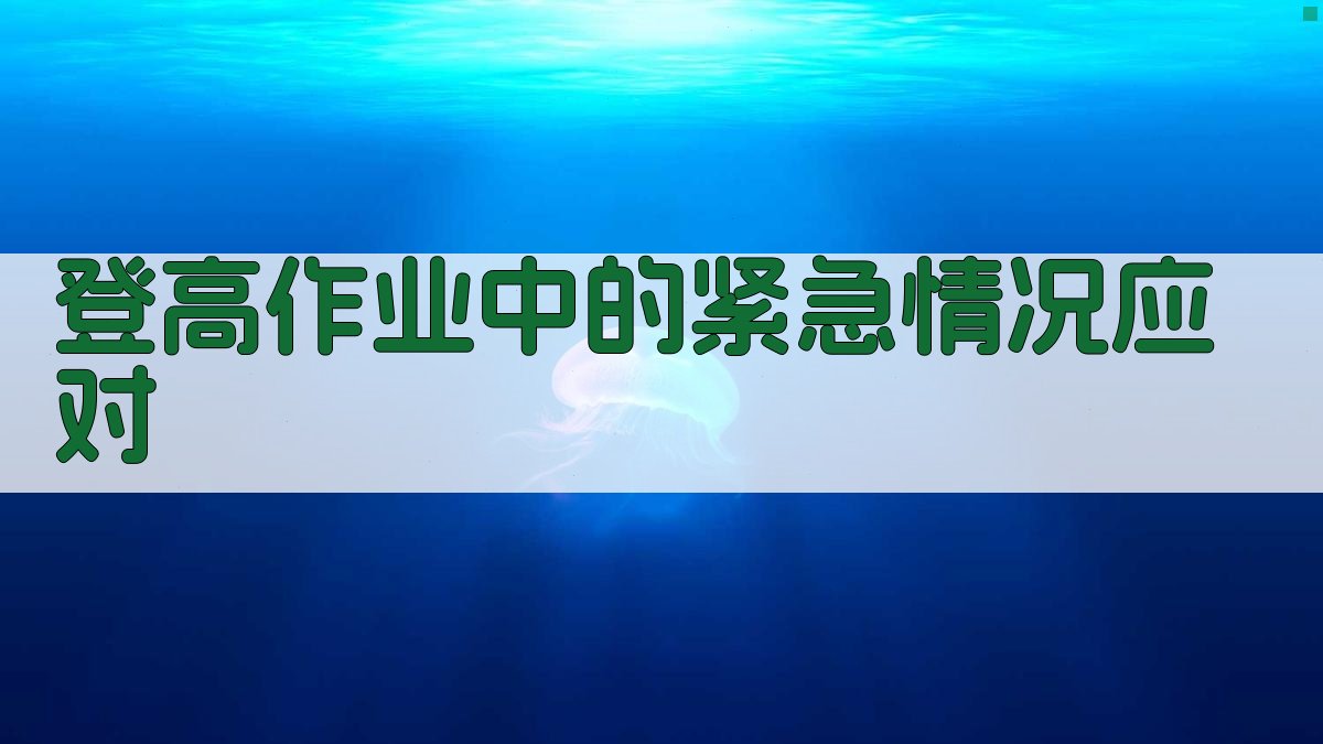 登高作业中的紧急情况应对 图3