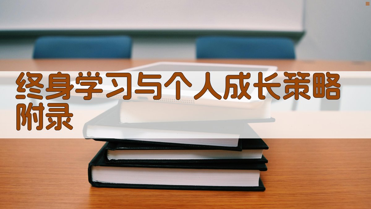 终身学习与个人成长策略 · 附录 图4