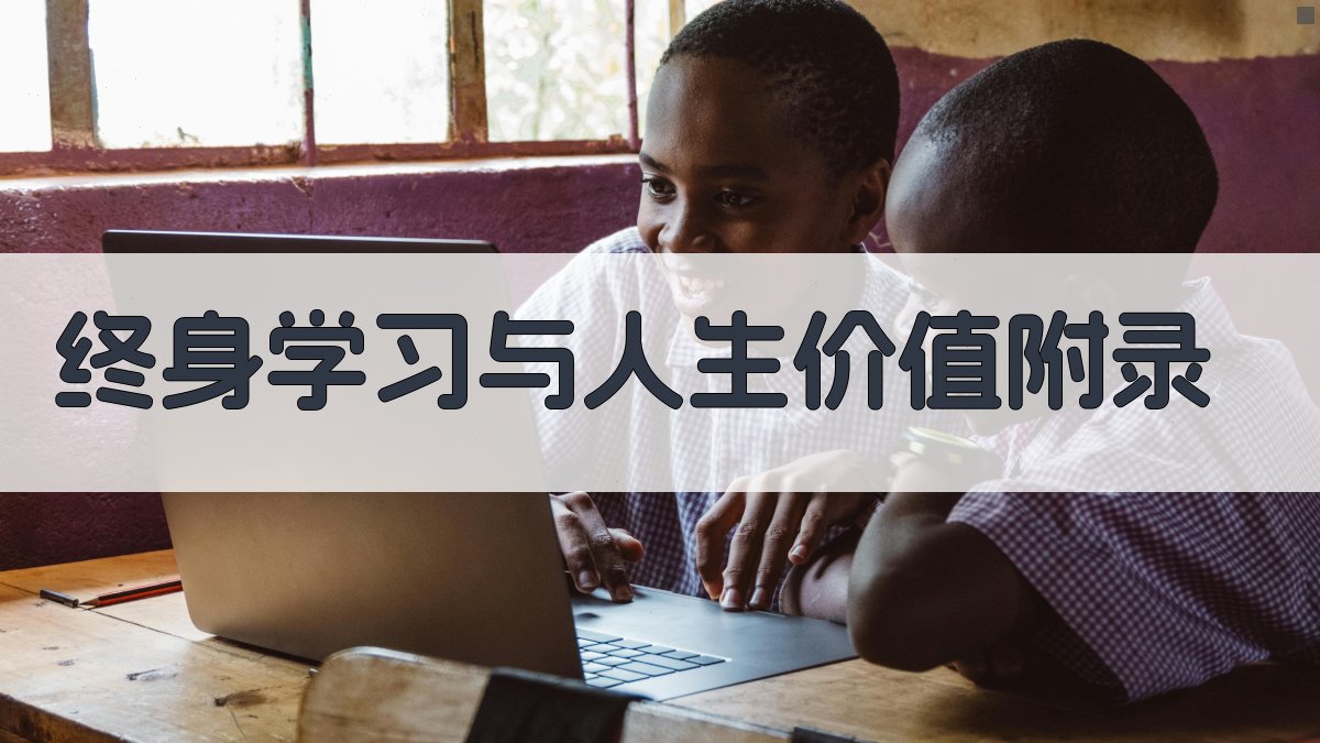 终身学习与人生价值 · 附录 图5