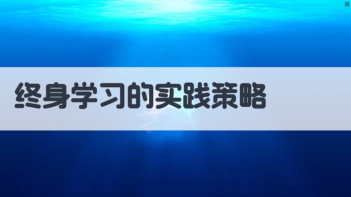 终身学习的实践策略 图2