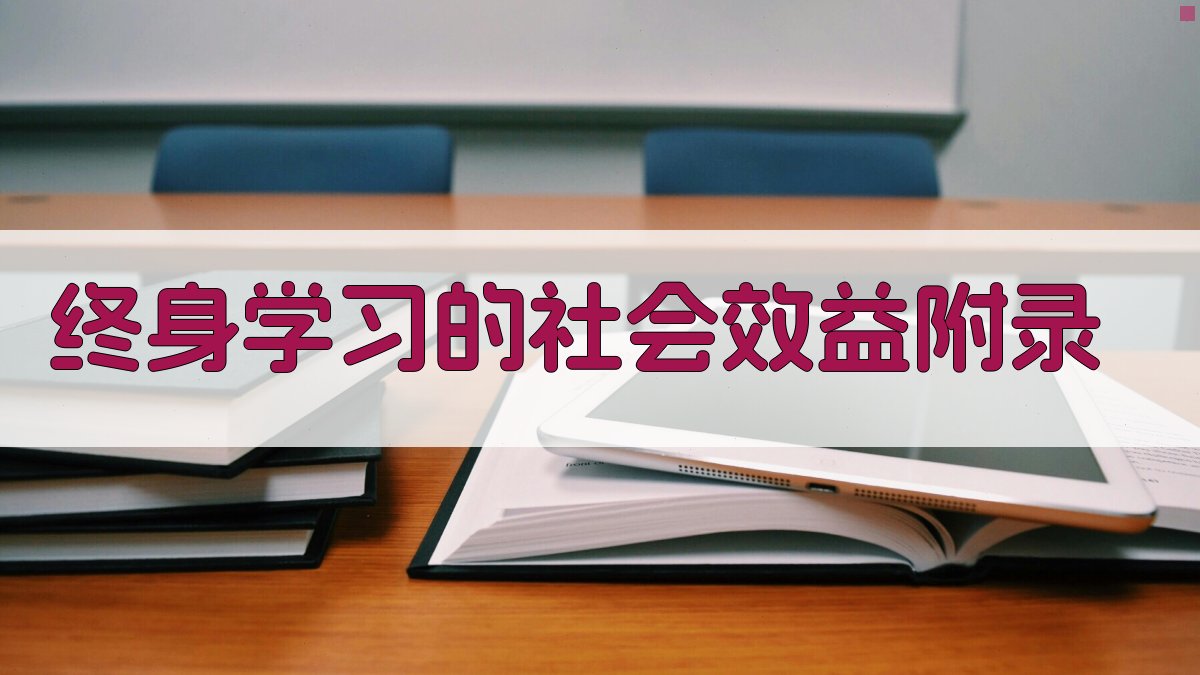 终身学习的社会效益 · 附录 图4