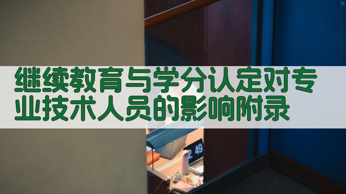 继续教育与学分认定对专业技术人员的影响 · 附录 图3