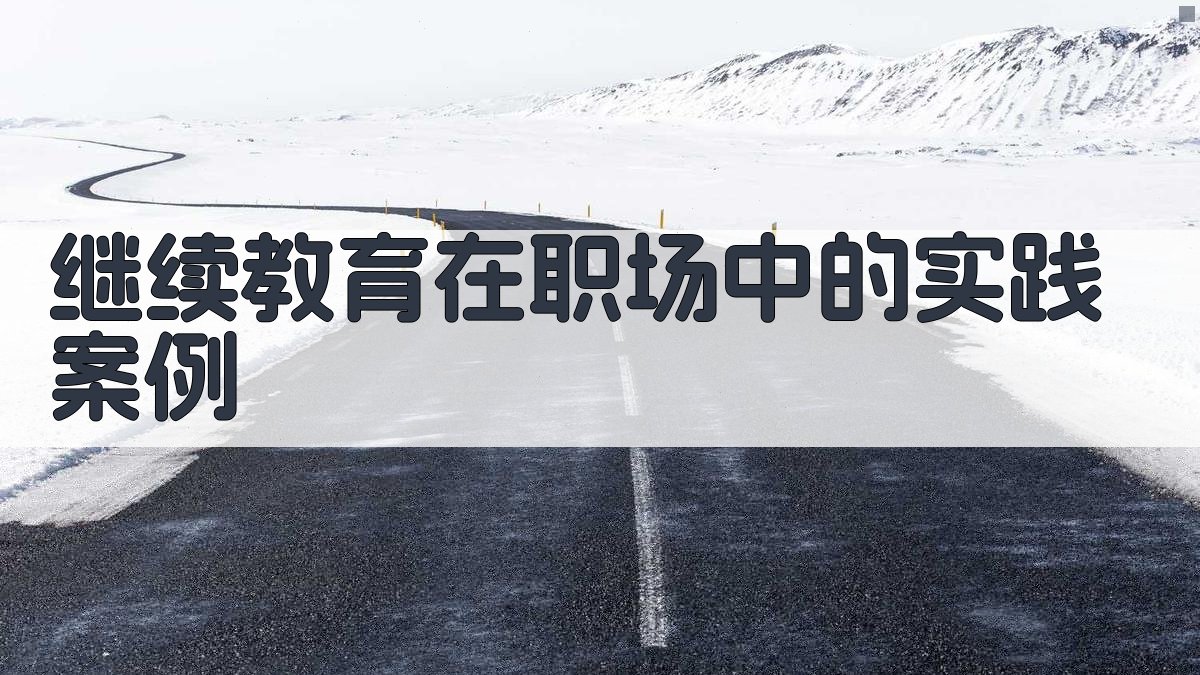 继续教育在职场中的实践案例 图3