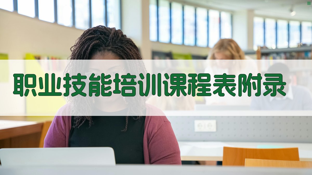 职业技能培训课程表 · 附录 图5