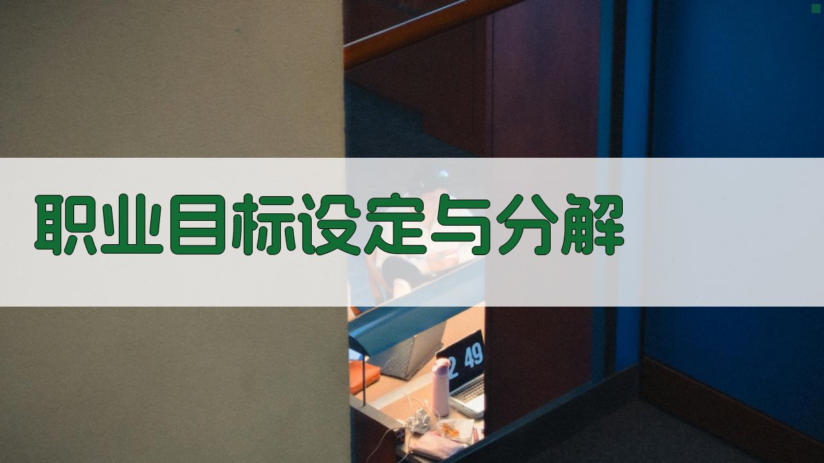 职业目标设定与分解 图2