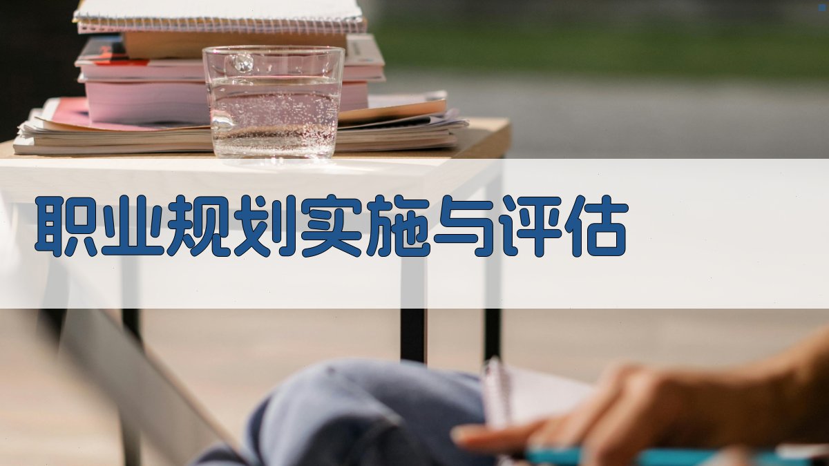 职业规划实施与评估 图4