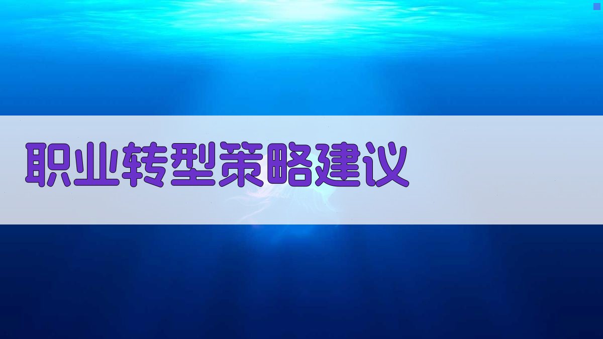 职业转型策略建议 图4