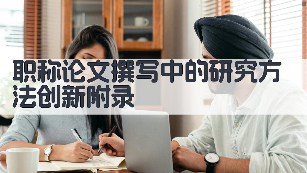 职称论文撰写中的研究方法创新 · 附录 图4