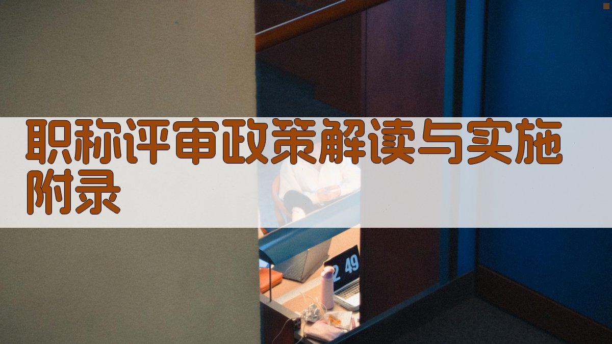 职称评审政策解读与实施 · 附录 图3